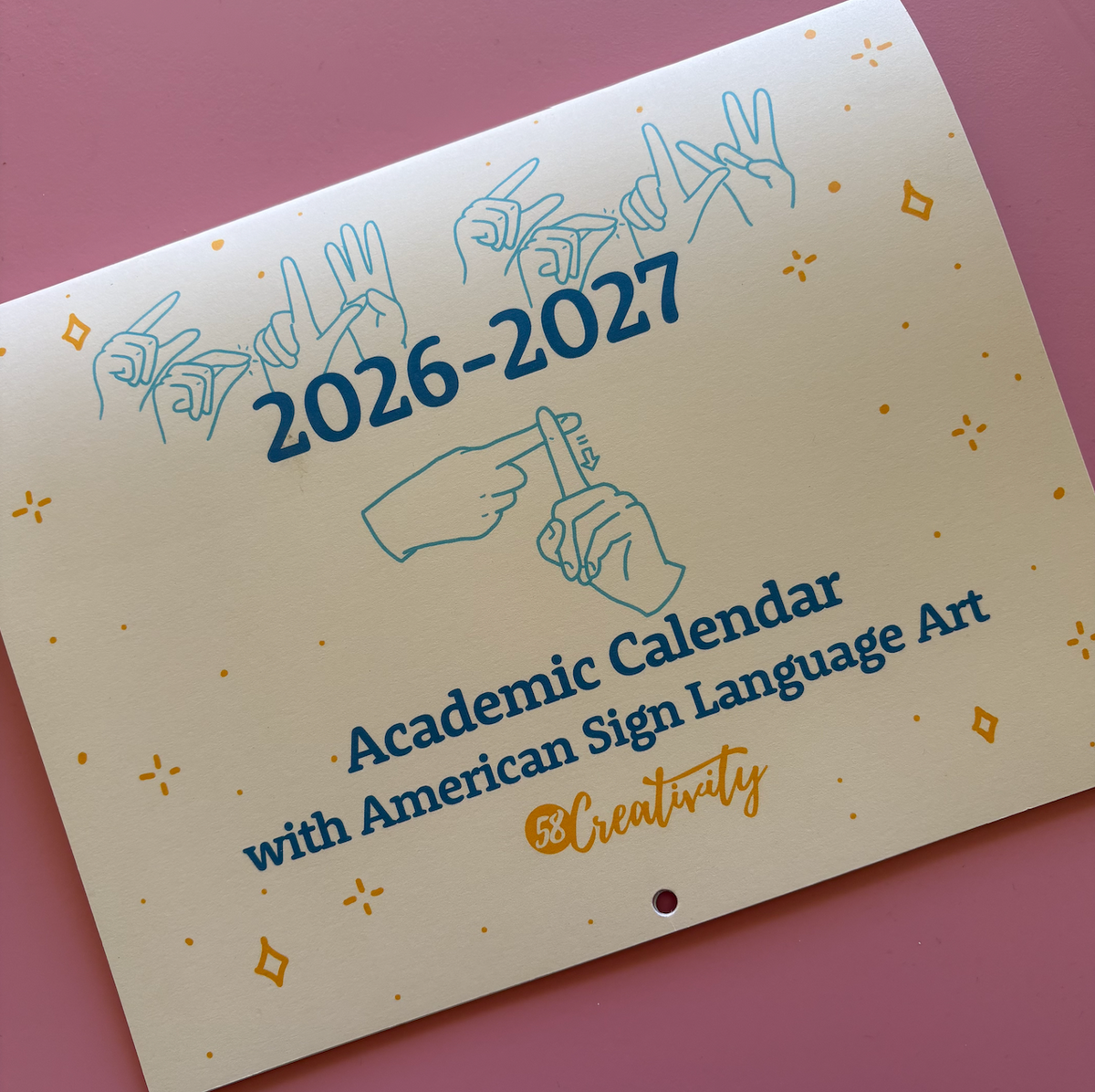 2026–2027 Academic Wall Calendar – 58 Creativity