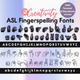 ASL Fingerspelling Font – Personal & Educational License