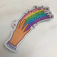 Rainbow Sticker with Glitter