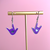 Purple ILY Earrings