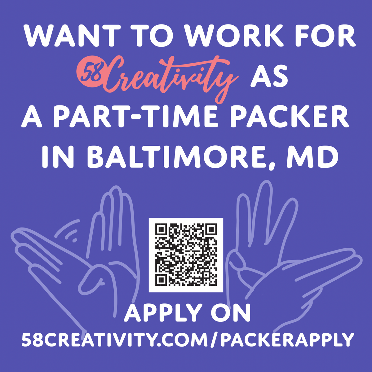 We’re looking for a Packer (part-time) – 58 Creativity