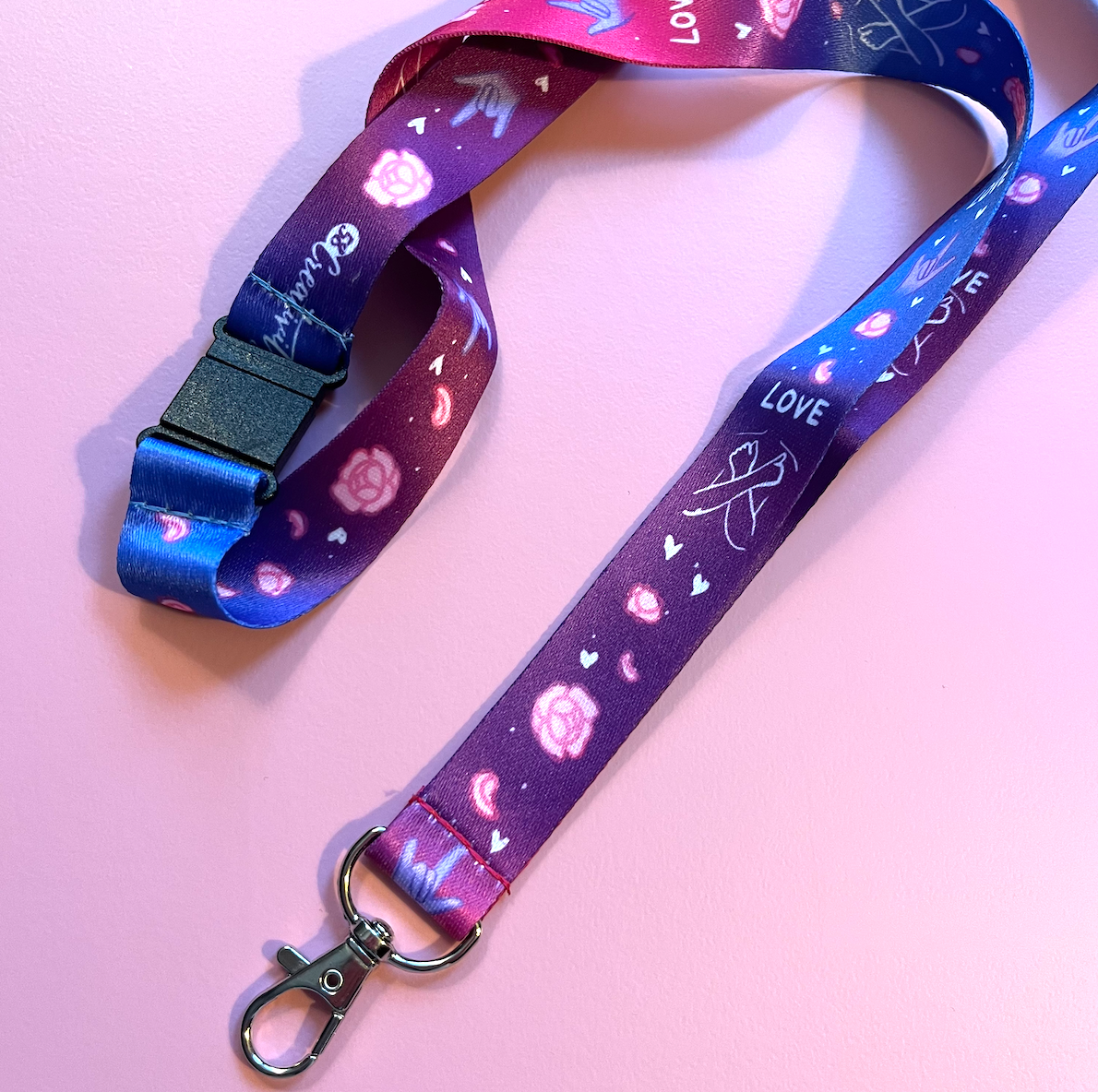 ILY Dark Blue Lanyard