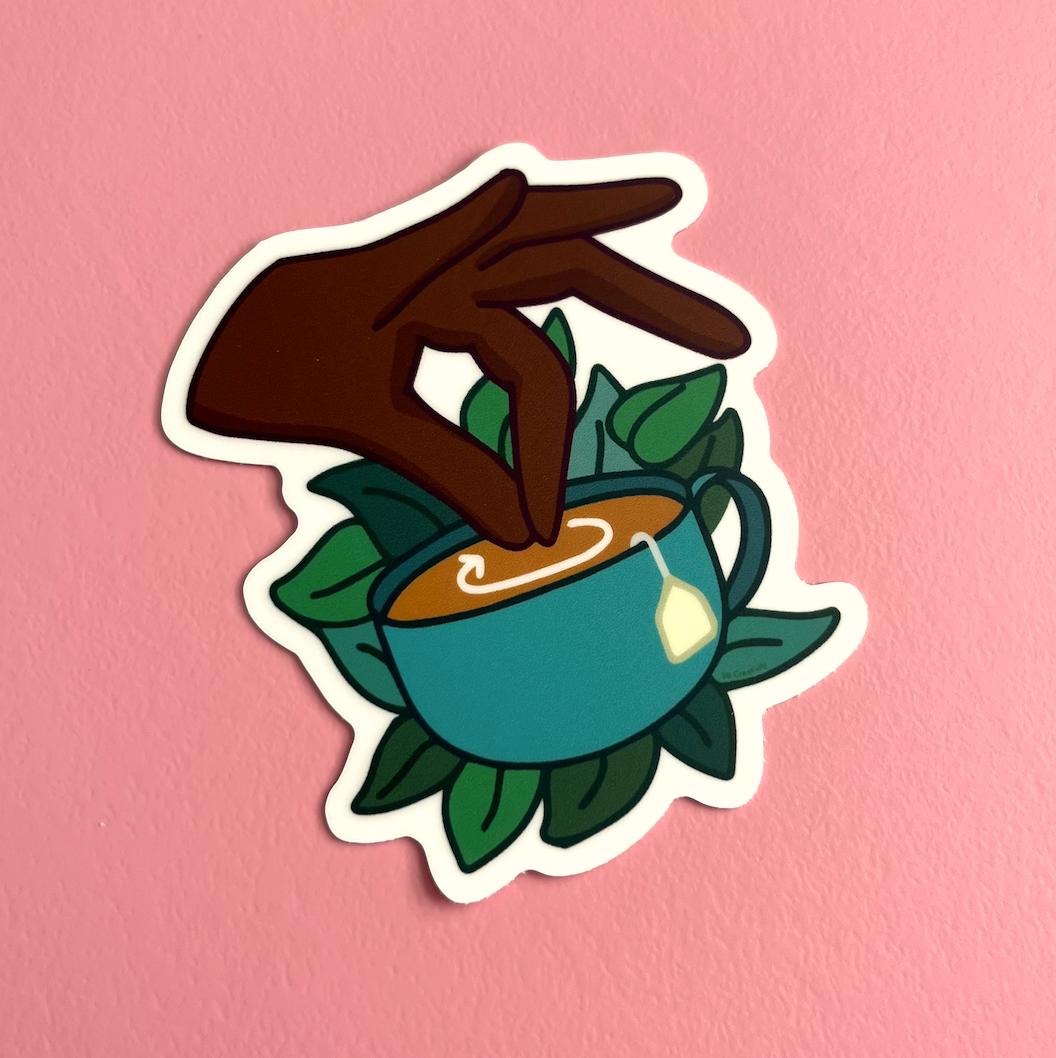 Tea with leaves Sticker – 58 Creativity