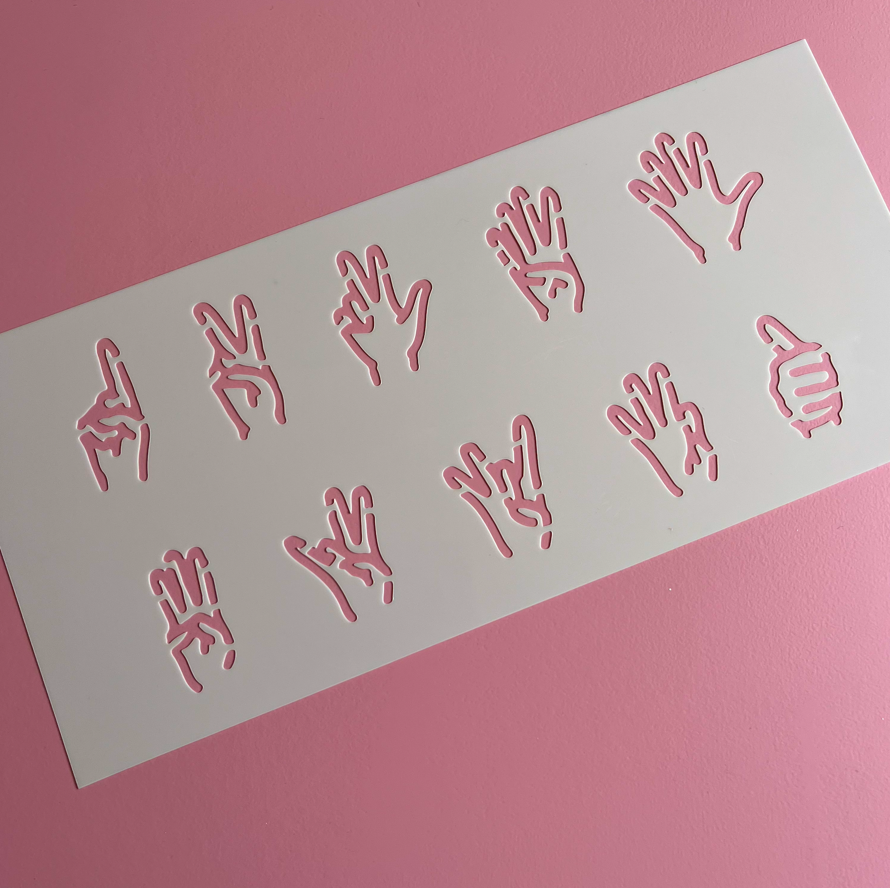 ASL Number Stencil