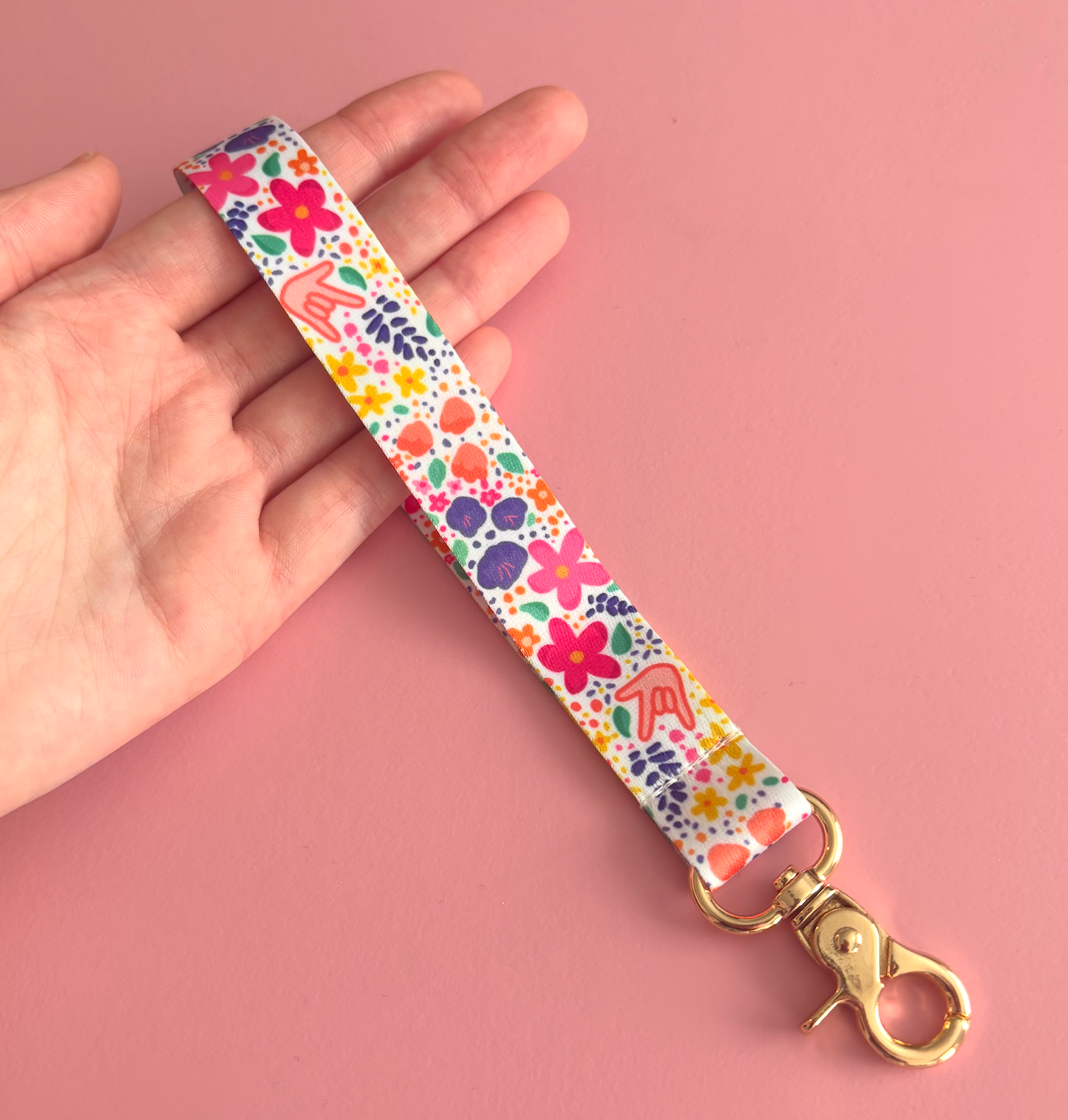Flowers with ILY - Strip keychian