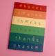 Thank you Card : Striped