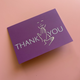 Purple Thank you - Greeting Card