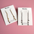 Three ILY Chain earrings