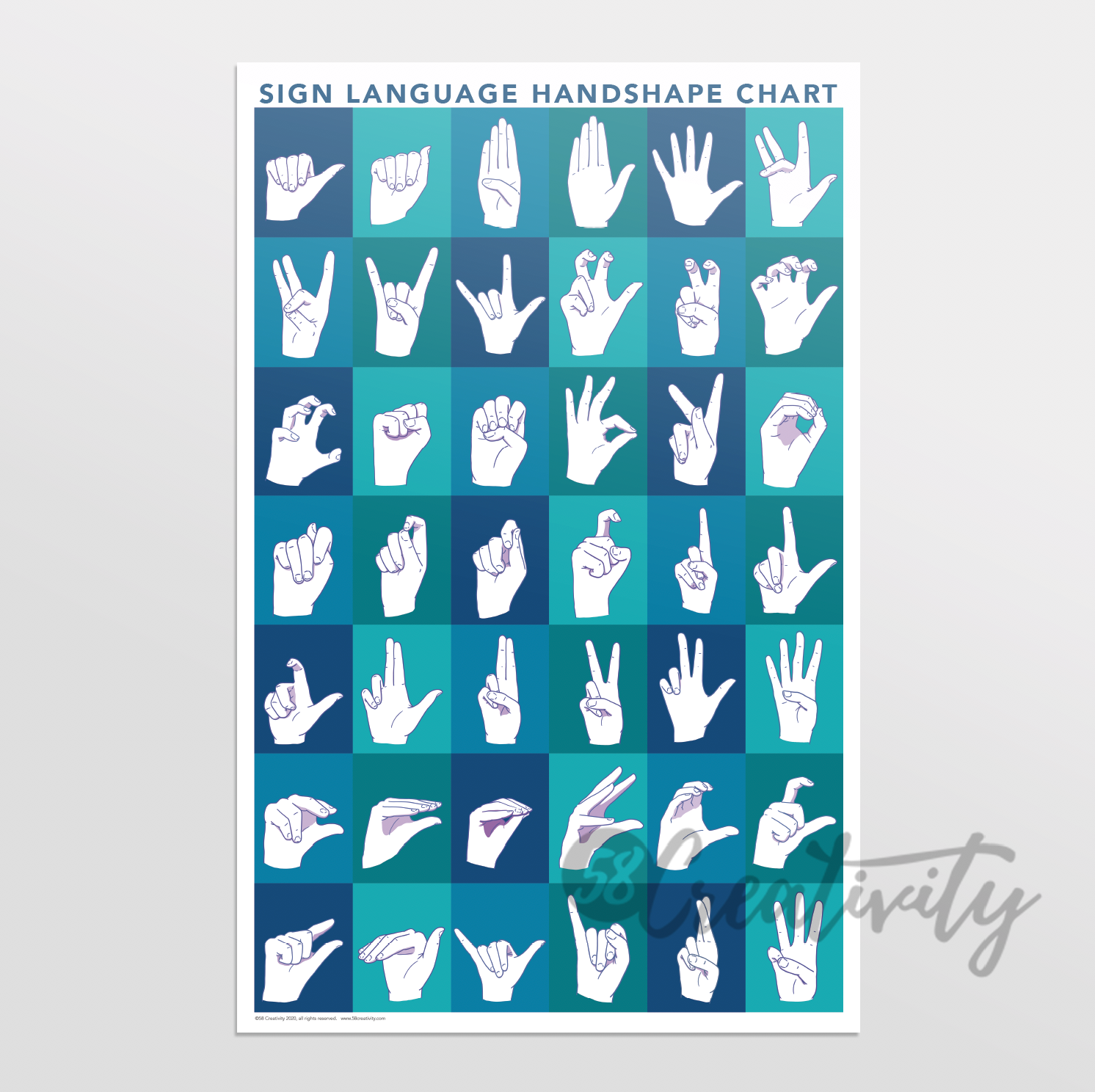 42 Handshape Poster – 58 Creativity