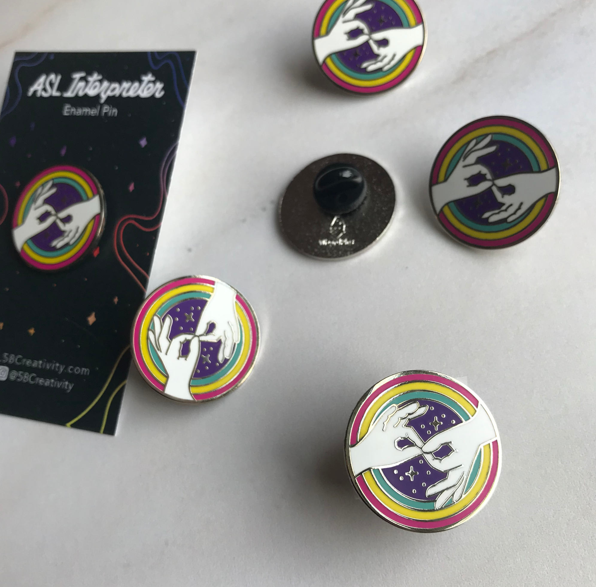 ASL Interpreter Enamel Pin